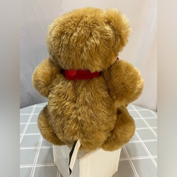 Authentic Vermont Teddy Bear Red Velvet Bow Handmade Valentine’s Day Birthday - Picture 3 of 8